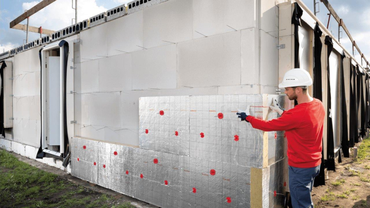 Isolatie van de gevel met Rockwool